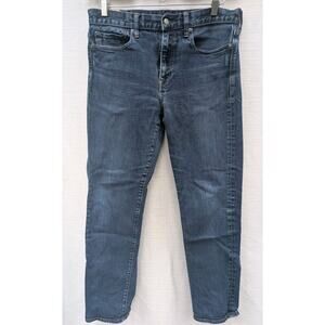 J Crew 770 Straight Jeans Men 32x30 Blue Kurabo Premium Japanese Stretch Denim